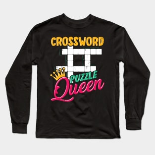 Crossword Puzzle Queen Gift Long Sleeve T-Shirt